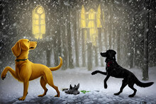 Dogs In The Snow