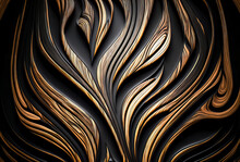 Wood Luxury Golden Wood Background. 3d Render Illustration