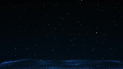 Background video with rippling blue light grains