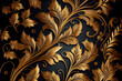 Generative AI: Elegant golden victorian barroco ornament