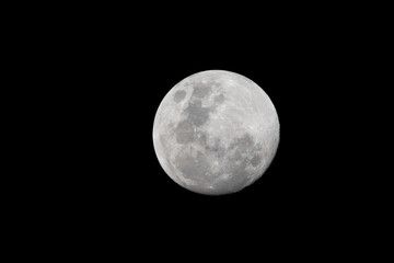 full moon in a black sky
