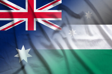 Australia and Palestinian National Authority official flag international contract PSE AUS