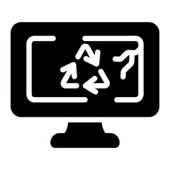 Wall Mural - computer glyph icon