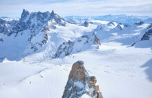 Vallee Blanche From The Aiguille Du Midi In Chamonix