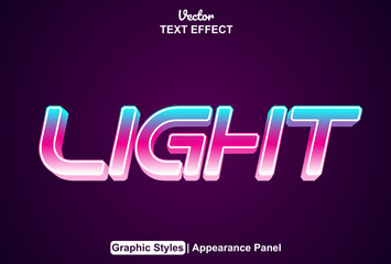 Fototapete - light text effect with graphic style and editable