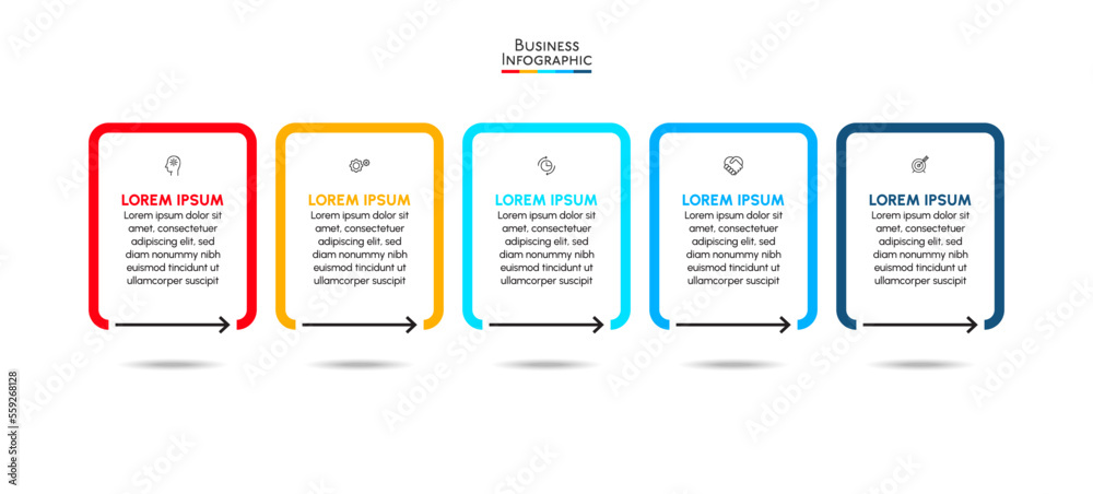 Vector de Stock Business data visualization. timeline infographic icons ...