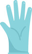 © anatolir - Surgery glove icon flat vector. Surgical latex. Plastic clean isolated