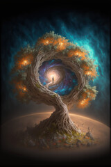 Wall Mural - Tree of Space