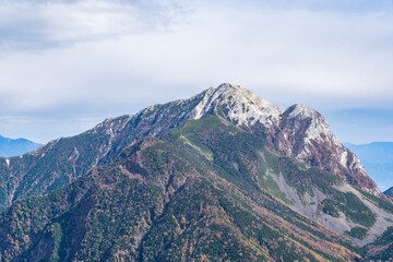 登山中の甲斐駒ヶ岳