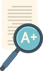 Poster - test paper icon flat vector. check form. sheet mark isolated