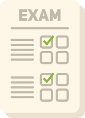Poster - exam form icon flat vector. paper check. sheet mark isolated