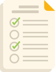Poster - paper mark test icon flat vector. exam answer. form sheet isolated