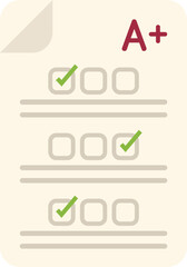 Poster - survey test icon flat vector. school exam. business form isolated