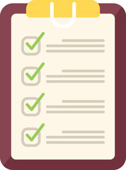 Poster - test clipboard icon flat vector. school exam. paper check isolated