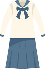 Wall Mural - Skirt dress icon flat vector. Fashion suit. Uniform school isolated