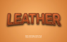 Leather 3D Editable Text Style Effect
