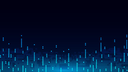 Aufkleber - technology background with hi-tech digital data