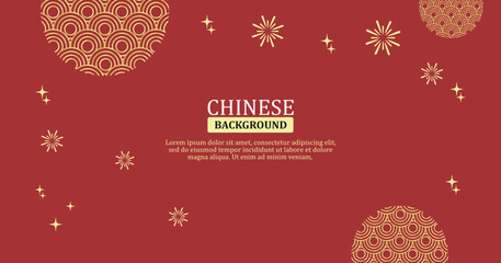 Canvas Print - chinese background template with space for text