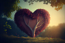 Heart Symbol On The Tree