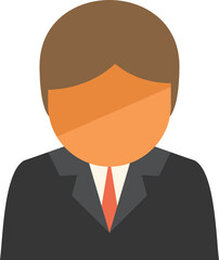 Poster - Secret agent icon flat vector. Phone receptionist. Person support isolated