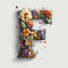 Spring Flower Alphabet - Letter F