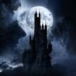 Full moon over wizard's castle