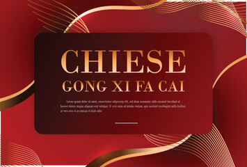 Chinese new year greeting banner template minimalist design