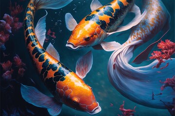 Cute Koi Fish Generative AI