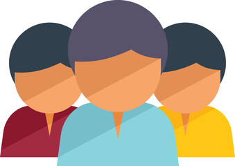 Poster - Customer database icon flat vector. Crm data. Platform access isolated
