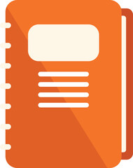 Poster - Notebook database icon flat vector. Customer data. Software system isolated