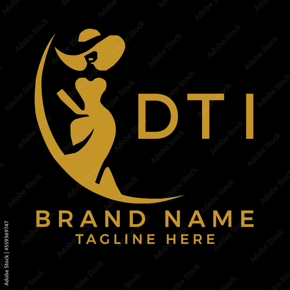 DTI fashion logo. DTI Beauty fashion house. modeling dress jewelry. DTI ...