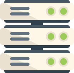 Poster - Server desktop icon flat vector. System data. Consumer access isolated