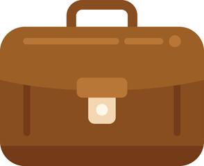 Poster - Client briefcase icon flat vector. Platform system. Know system isolated