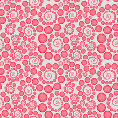 Seamless pattern with abstract red pattern on a white background.