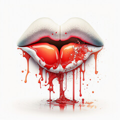 Poster - melted lips