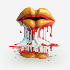 Poster - melted lips