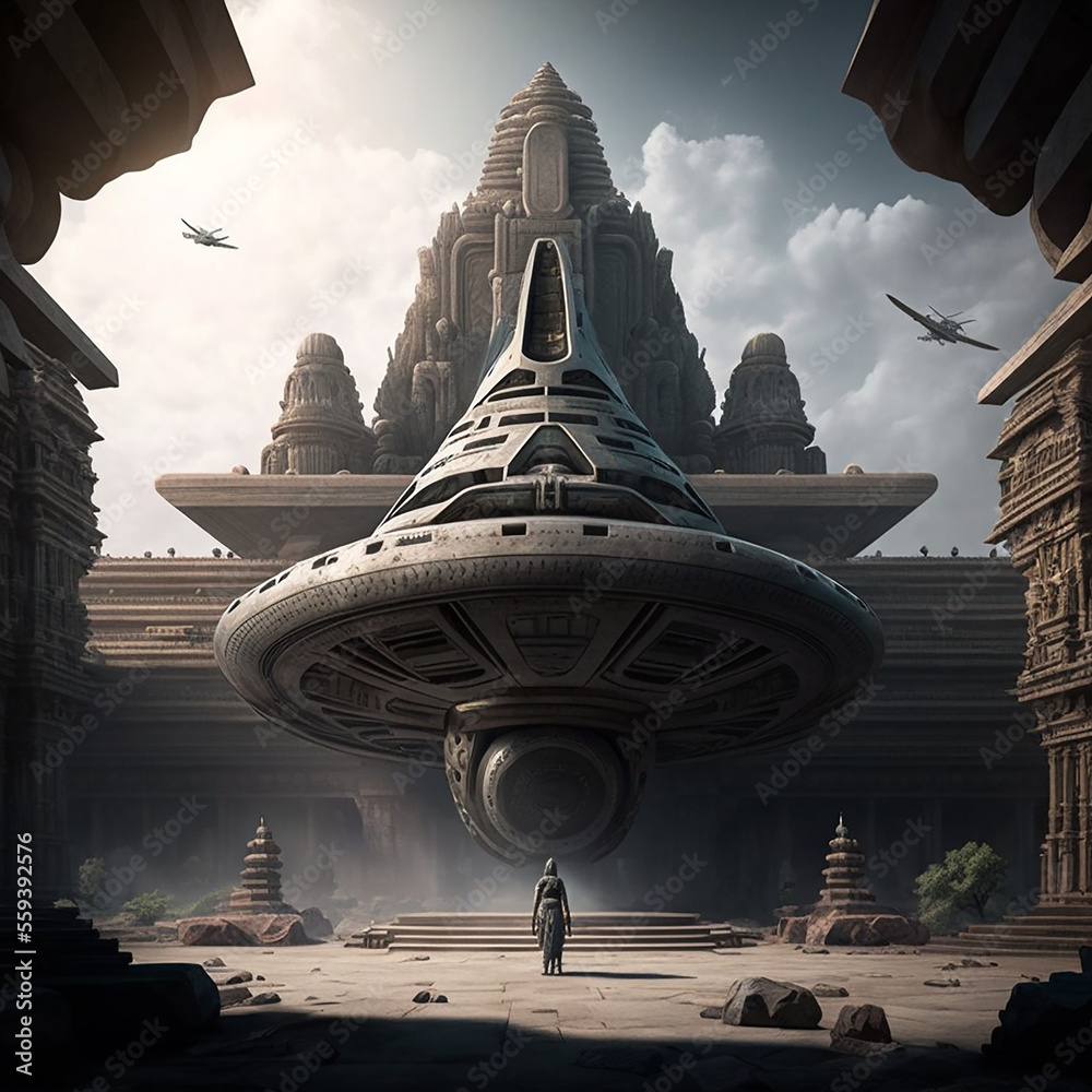 Brihadeeswarar Temple built by aliens. Created with Generative AI ...