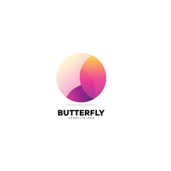 Wall Mural - butterfly logo icon template design gradient color