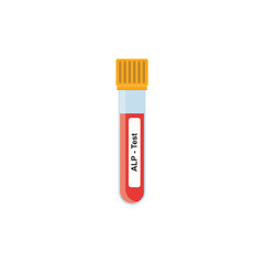 Wall Mural - ALP (Alkaline Phosphatase) Blood Test Concept Design. Vector Illustration.