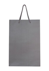 Wall Mural - Gray paper bag isolated with clipping path for mockup