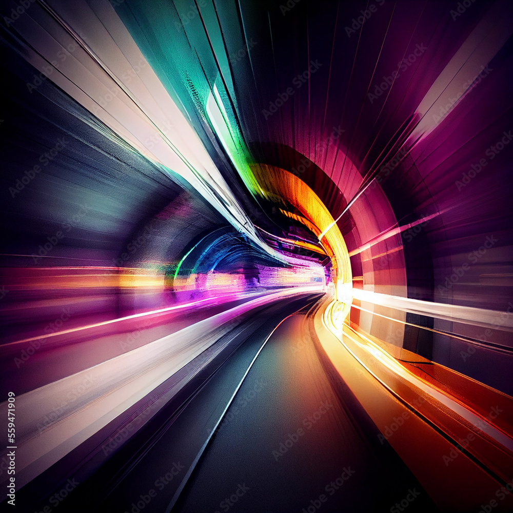 Speed Concept. High Speed Motion Blur. Fast Moving Stripe Lines with ...