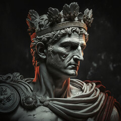 Wall Mural - Nero Roman Emperor. Created with Generative AI technology.