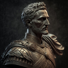 Wall Mural - Aurelian roman emperor. Created with Generative AI technology.