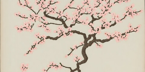  beautiful banner of cherry blossom painting generative ai