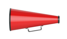 Side View Of Red Vintage Megaphone