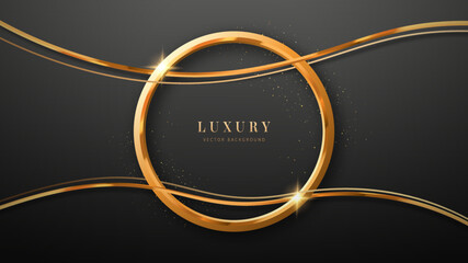 Aufkleber - Luxury Vector Background. Abstract Premium Award Banner With Gold Lines.