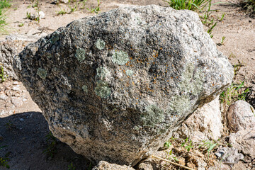 stone texture of rock formations close up