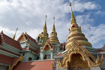 Canvas Print - Landscape of Wat Tang Sai temple at Prachuab Khiri Khan province in Thailand. this is the public domain