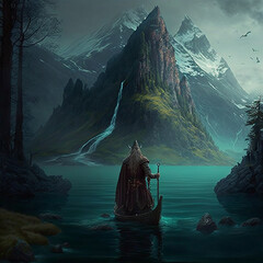 Fototapete - Alfheim is the land of the elves in Norse mythology. Alfheimr is the home of the light elves.