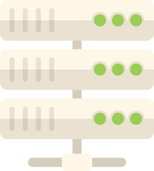 Poster - Server chart icon flat vector. Crm data. Account strategy isolated